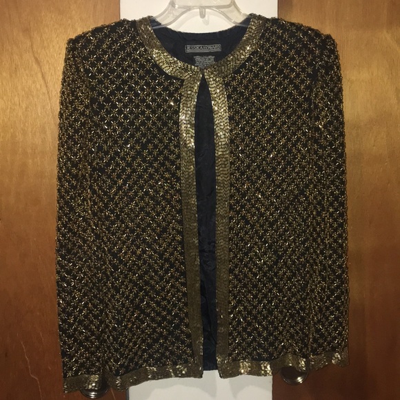 💛NWOT Jessica Howard 100% Silk Evening Jacket - Picture 4 of 13